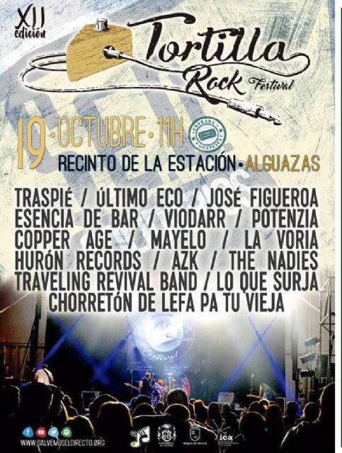 Alguazas acogerá este próximo fin de semana el XII Tortilla Rock Festival