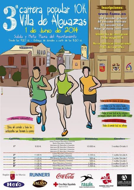 La III Carrera Popular 'Villa de Alguazas' ya calienta motores