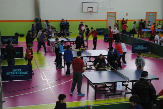 Los alevines de bádminton y tenis de mesa de los colegios 'Monte Anaor' y 'Nuestra Señora del Carmen'