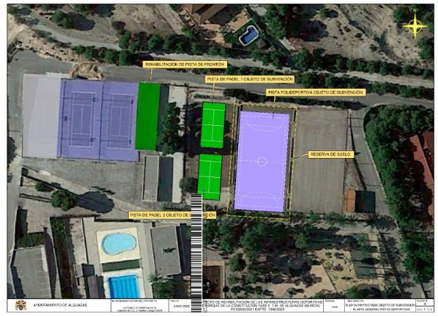 Concedido el Plan de Obras y Servicios 2020-21 para la Rehabilitación del Polideportivo de Alguazas