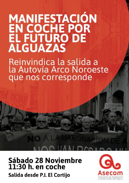 ASECOM convoca una nueva manifestación para reivindicar el cambio de la salida a Alguazas del Arco del Noroeste