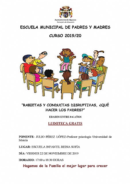 Charla “Rabietas y conductas disruptivas ¿Qué hacer los padres?” de la Escuela de Padres y Madres