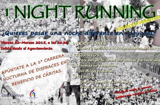 Todos disfrazados en Alguazas para la 'I Night Running' a beneficio de Cáritas
