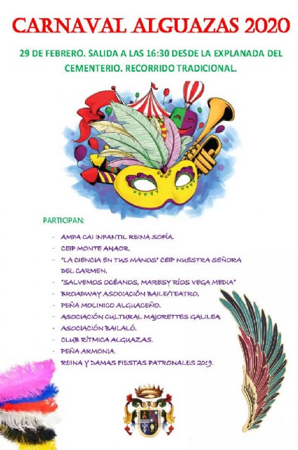 Alguazas celebra Carnaval el próximo sábado 29 de febrero