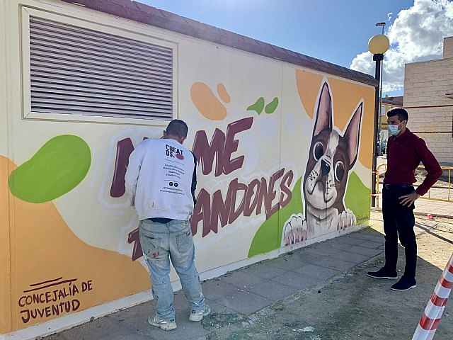 La Concejalía de Juventud pinta murales artísticos en Alguazas
